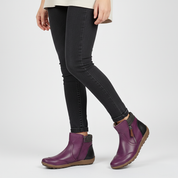 Orthopedische dames enkellaarsjes met rits en ondersteunende zool