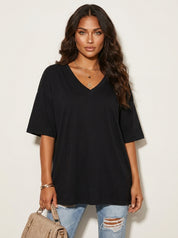 Oversized V-hals T-shirt - Sophie