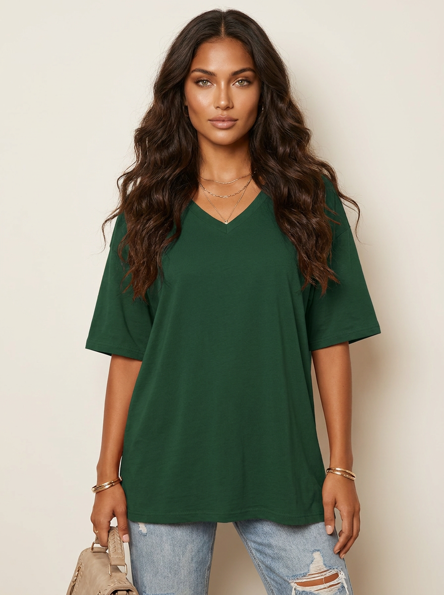 Oversized V-hals T-shirt - Sophie