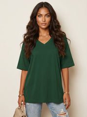 Oversized V-hals T-shirt - Sophie