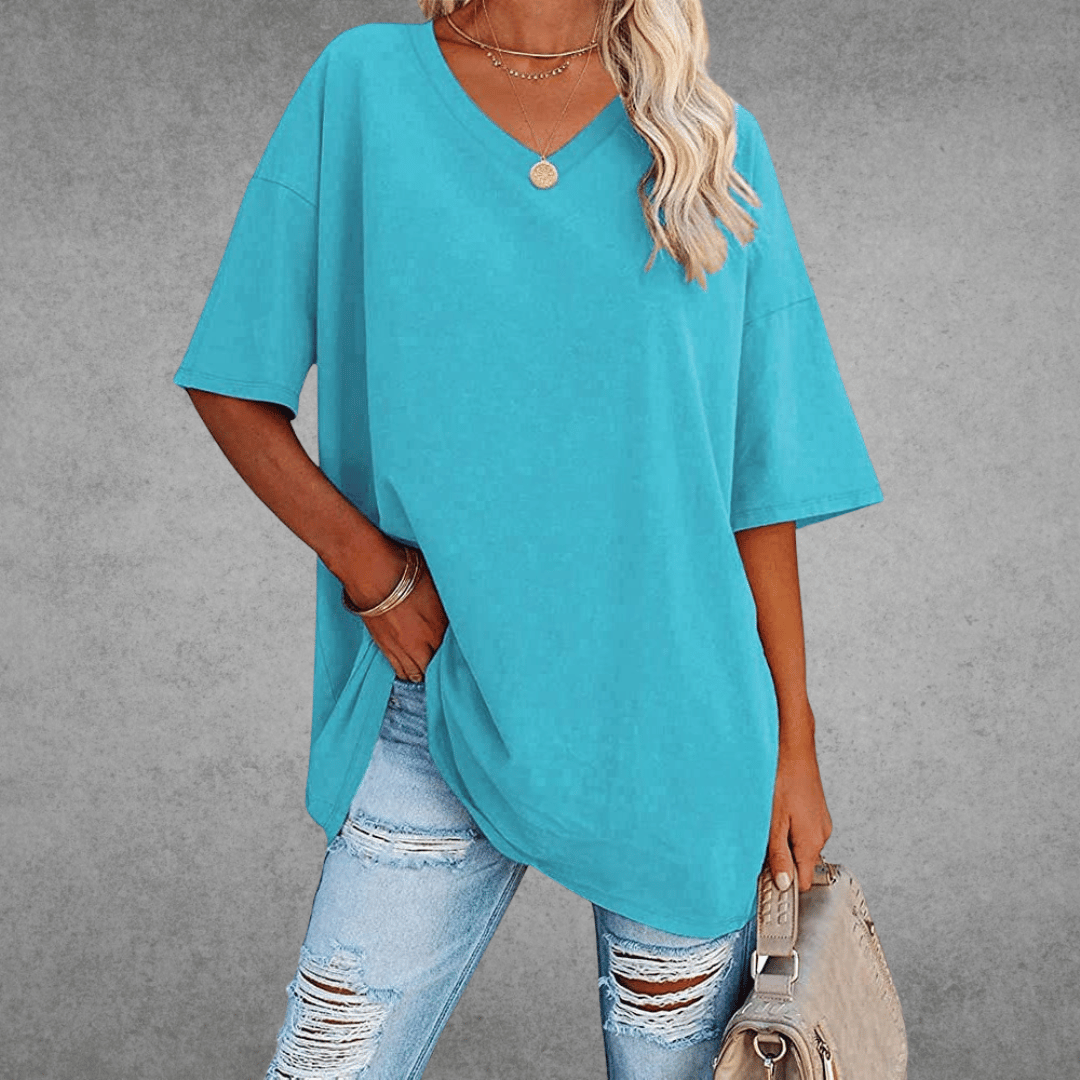 Oversized V-hals T-shirt - Sophie