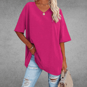 Oversized V-hals T-shirt - Sophie