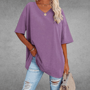 Oversized V-hals T-shirt - Sophie
