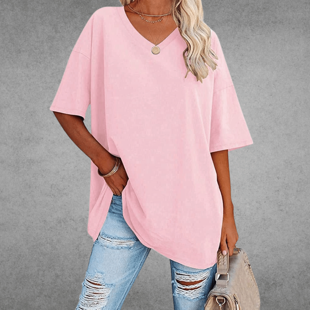 Oversized V-hals T-shirt - Sophie