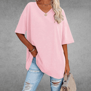 Oversized V-hals T-shirt - Sophie