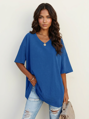 Oversized V-hals T-shirt - Sophie
