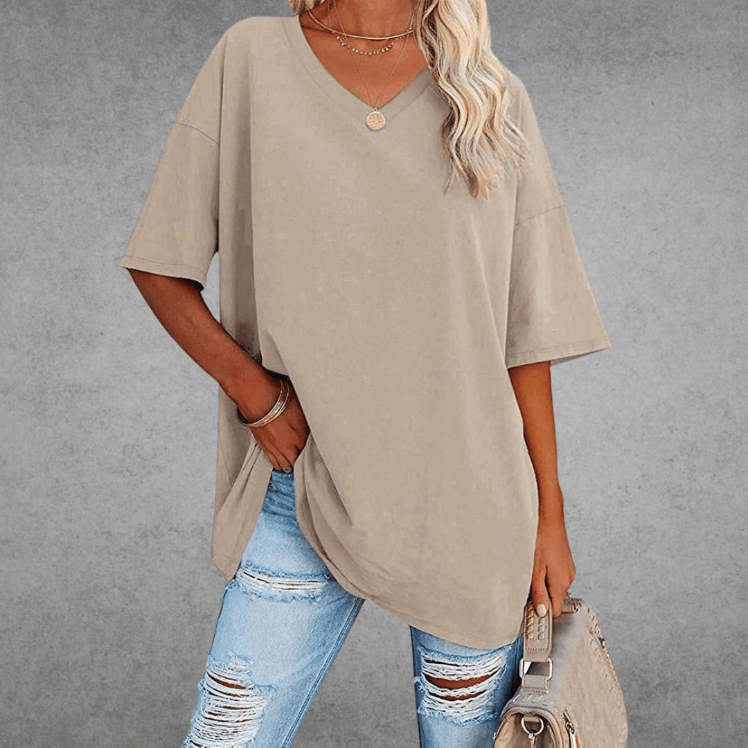 Oversized V-hals T-shirt - Sophie