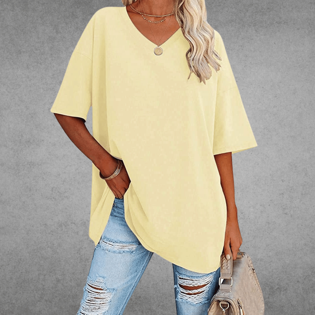 Oversized V-hals T-shirt - Sophie