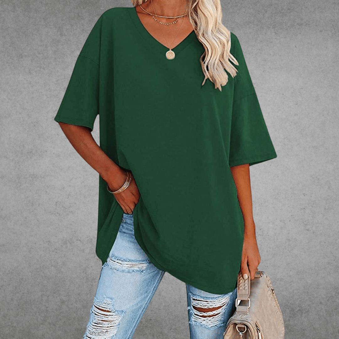 Oversized V-hals T-shirt - Sophie