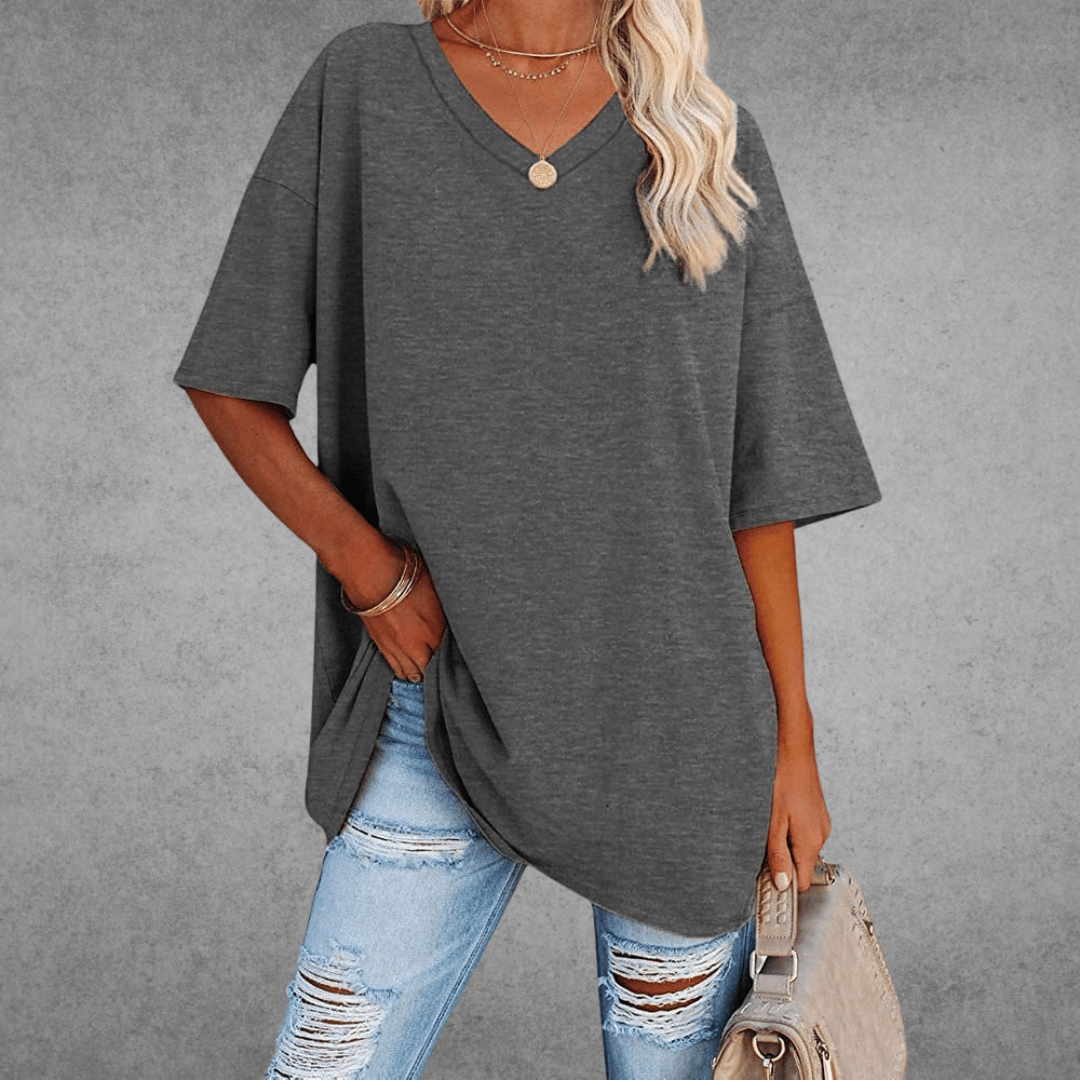 Oversized V-hals T-shirt - Sophie