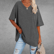 Oversized V-hals T-shirt - Sophie