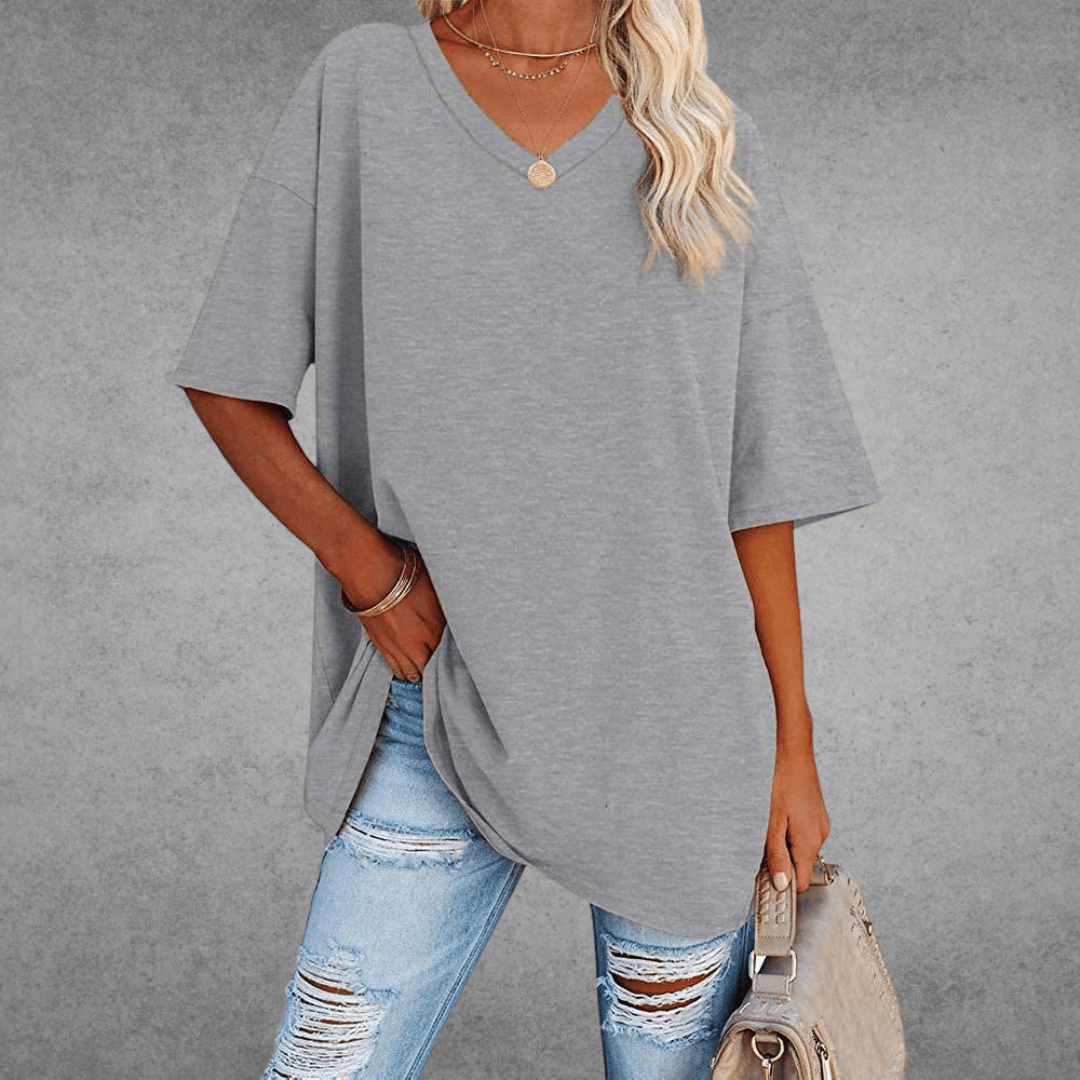 Oversized V-hals T-shirt - Sophie