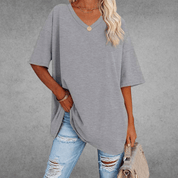 Oversized V-hals T-shirt - Sophie