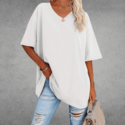 Oversized V-hals T-shirt - Sophie