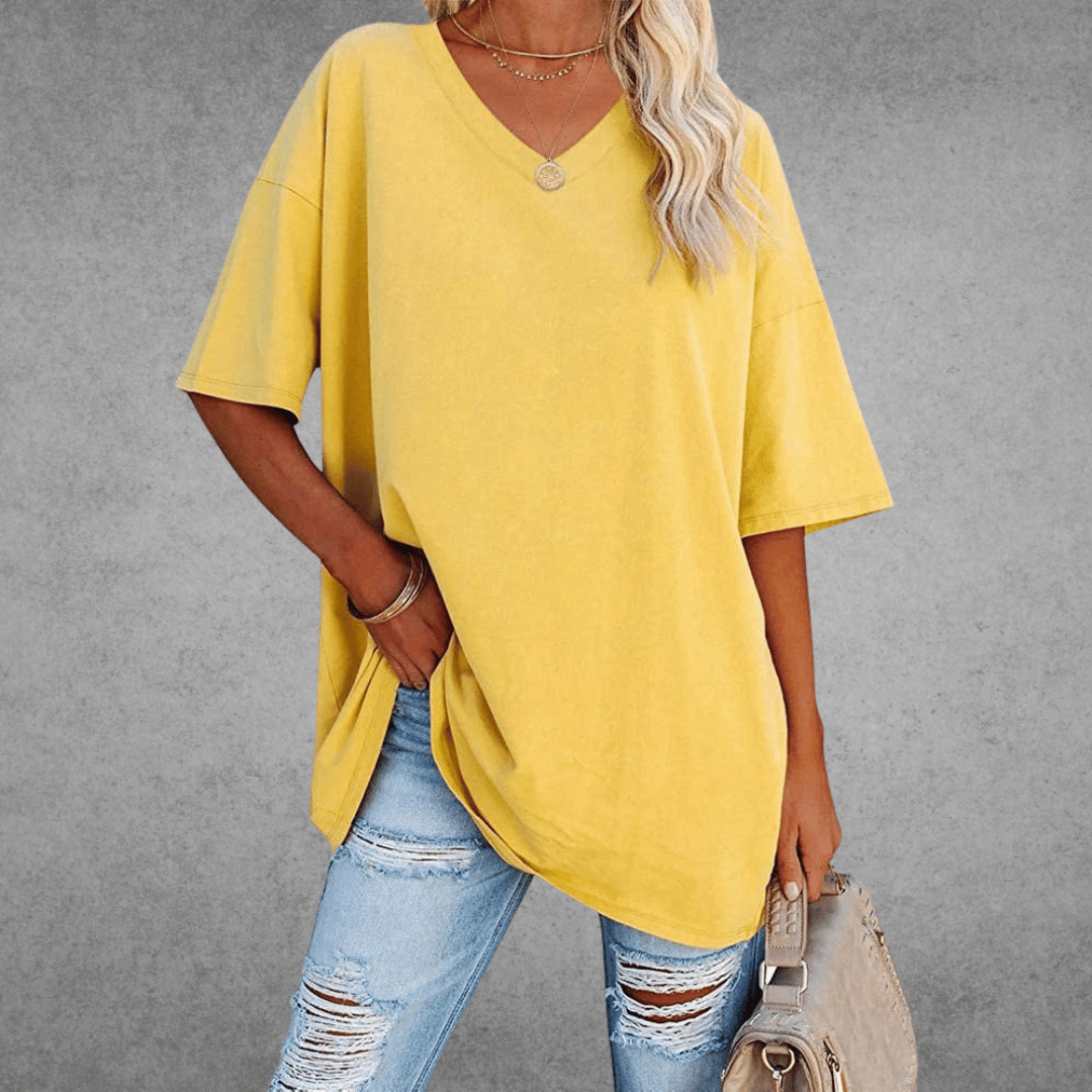 Oversized V-hals T-shirt - Sophie