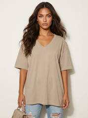 Oversized V-hals T-shirt - Sophie