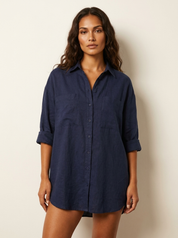 Oversized blouse met borstzakken - Sabrina