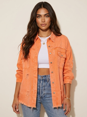 Oversized destroyed denim jacket - Nova