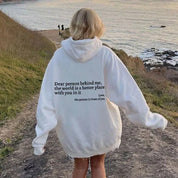 Oversized hoodie met inspirerende quote - Emma