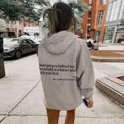 Oversized hoodie met inspirerende quote - Emma