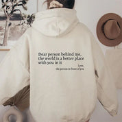 Oversized hoodie met inspirerende quote - Emma