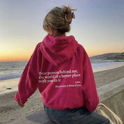 Oversized hoodie met inspirerende quote - Emma