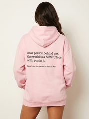 Oversized hoodie met inspirerende quote - Emma
