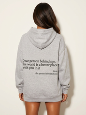 Oversized hoodie met inspirerende quote - Emma