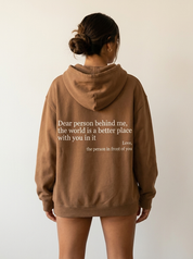 Oversized hoodie met inspirerende quote - Emma