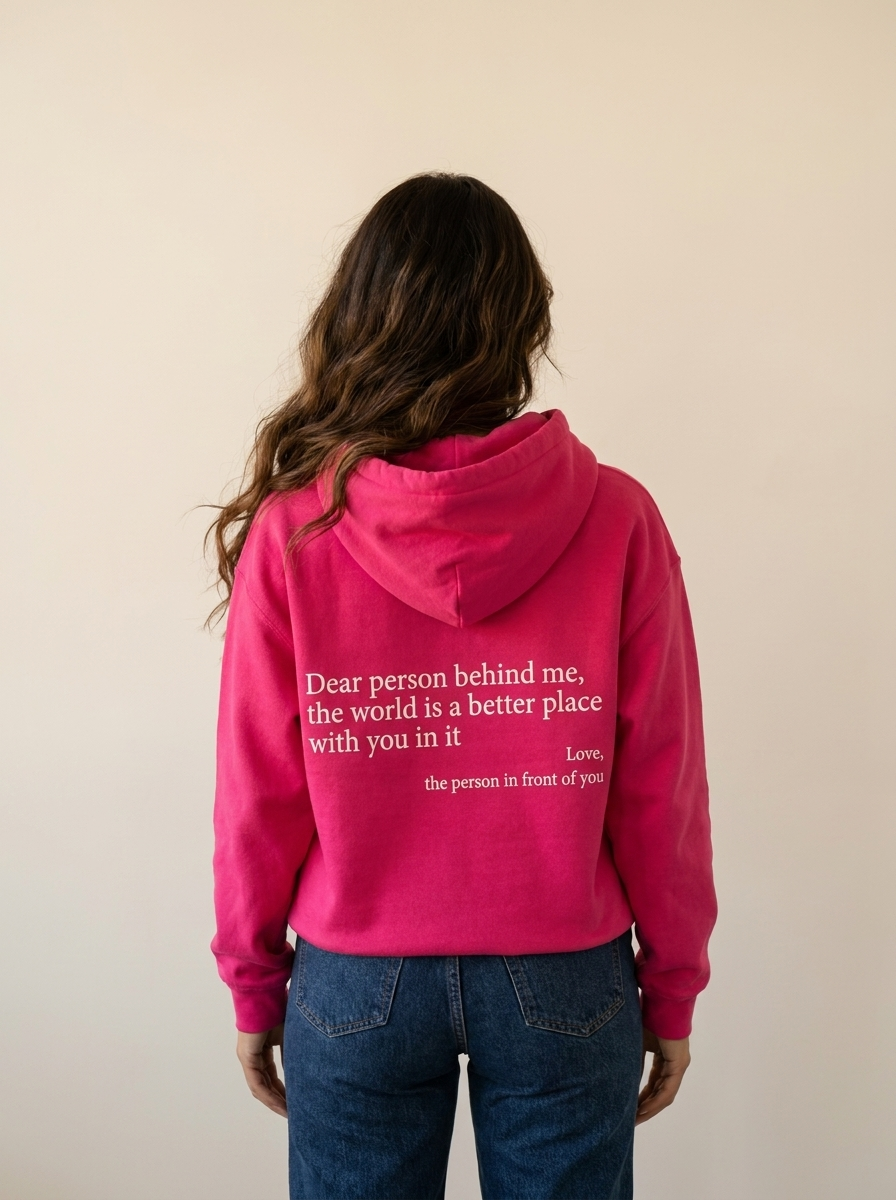 Oversized hoodie met inspirerende quote - Emma