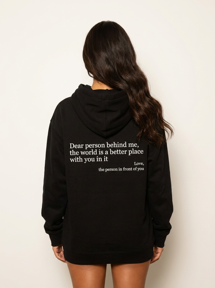 Oversized hoodie met inspirerende quote - Emma