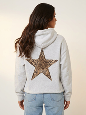 Oversized hoodie met leopard ster - Sophia