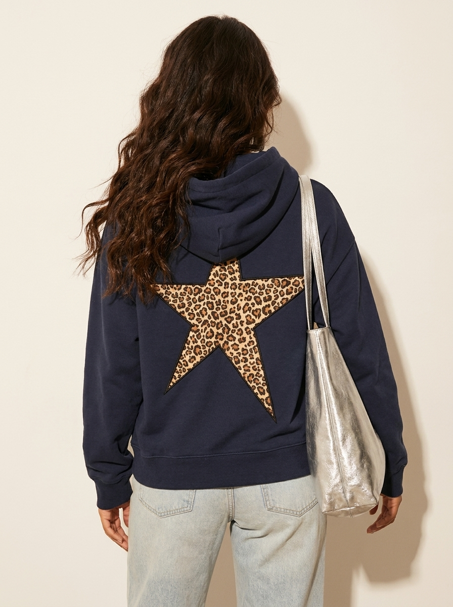 Oversized hoodie met leopard ster - Sophia