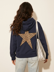 Oversized hoodie met leopard ster - Sophia