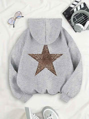 Oversized hoodie met leopard ster - Sophia