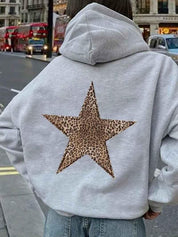 Oversized hoodie met leopard ster - Sophia