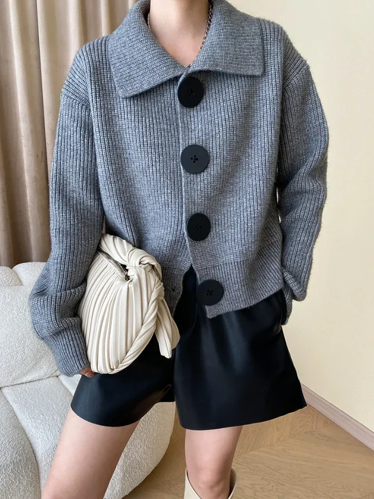 Oversized cardigan met brede kraag – Amélia