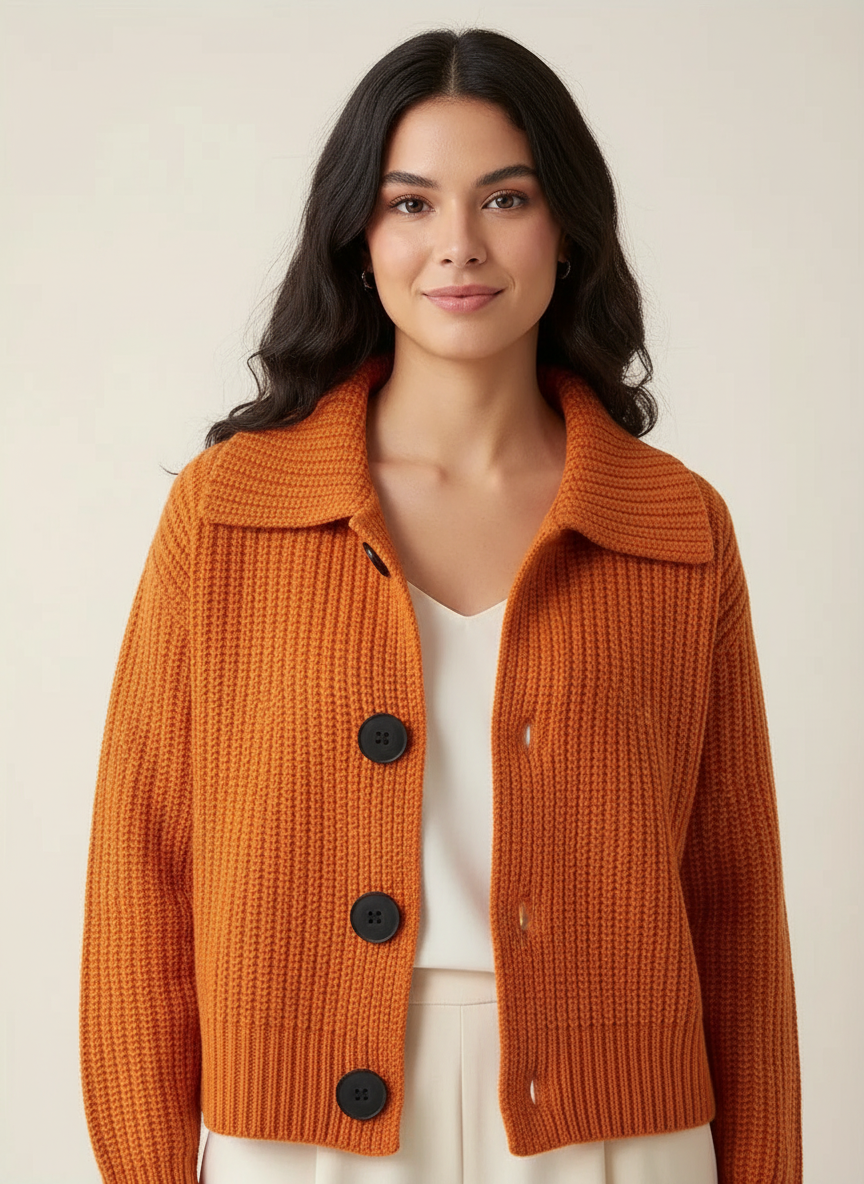 Oversized cardigan met brede kraag – Amélia