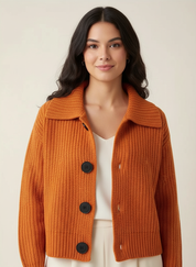 Oversized cardigan met brede kraag – Amélia