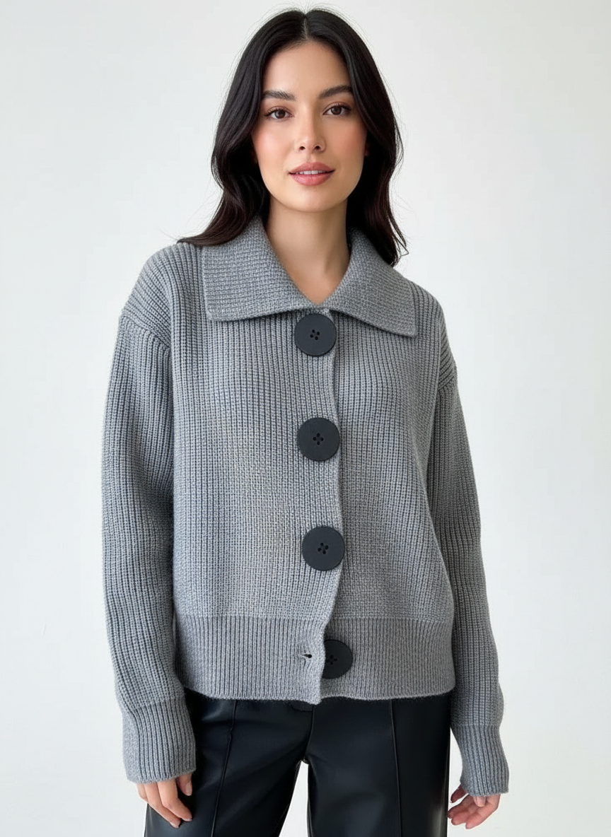 Oversized cardigan met brede kraag – Amélia