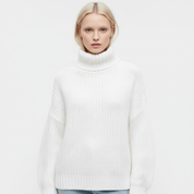 Oversized coltrui met grove knit voor dames