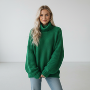 Oversized coltrui met grove knit voor dames