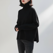 Oversized coltrui met hoge hals