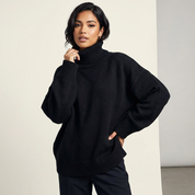 Oversized coltrui met hoge hals