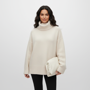 Oversized coltrui met hoge hals