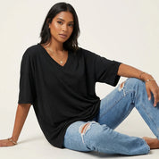 Oversized dames V-hals T-shirt - Kate