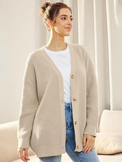 Oversized damesvest met V-hals – Isabelle