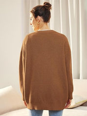 Oversized damesvest met V-hals – Isabelle