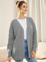 Oversized damesvest met V-hals – Isabelle