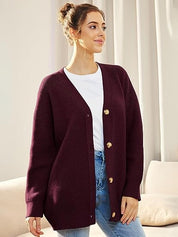 Oversized damesvest met V-hals – Isabelle